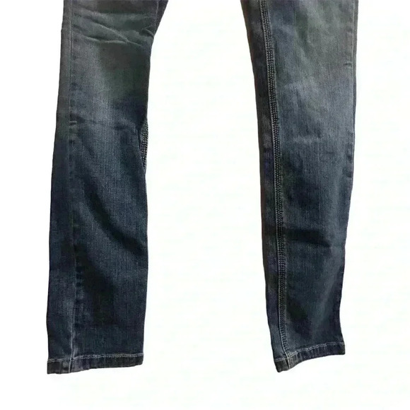 Free People Women's Blue Denim Straight Jeans Size 28 Medium Wash - Picture 4 of 9